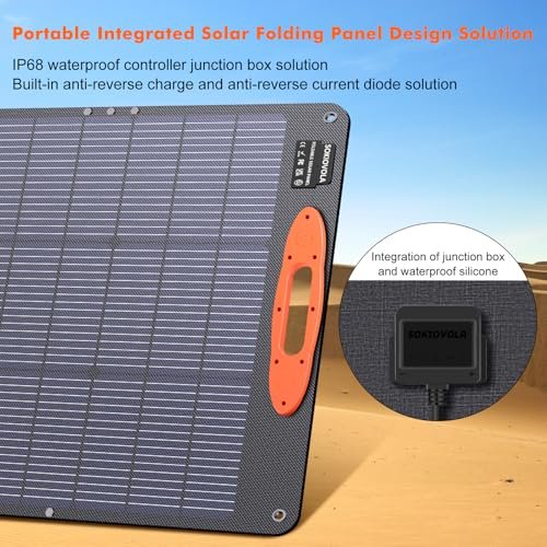 Sokiovola - Close-up of solar panel corner showing integrated IP68 waterproof junction box with waterproof silicone seal in d